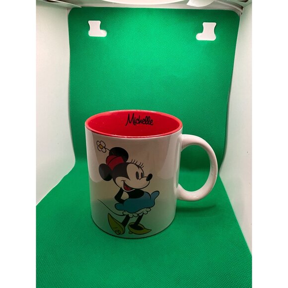 Disney Minnie Mouse Mug "Michelle" Personalized 3.75" Tall Red Interior & Handle - Picture 7 of 7